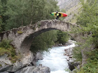 derby 2012 - le pont romain à l'arrivée du P2